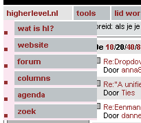 Dropdownmenu's higherlevel.nl 