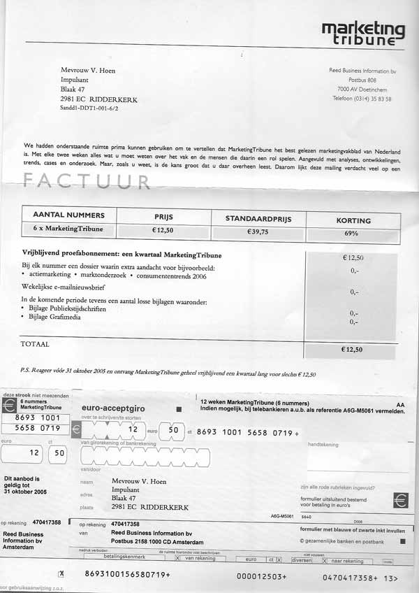 proefabonnement of factuur?