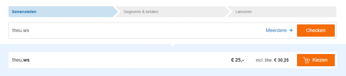 Domeinnaam opeisen